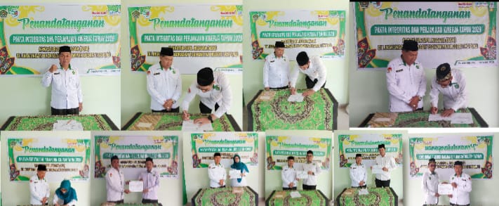 Perkuat Komitmen Kinerja, ASN MTsN 1 Kapuas Tandatangani Perkin dan Pakta Integritas